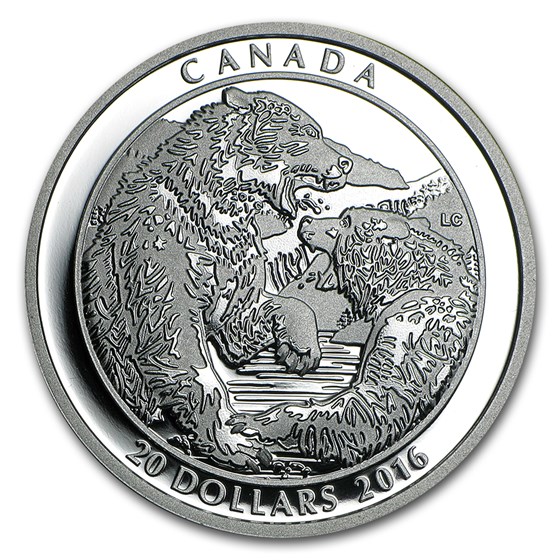 2016 Canada 1 oz Silver Grizzly Bear: The Battle 2016 Canada 1 oz Silver Grizzly Bear: The Battle